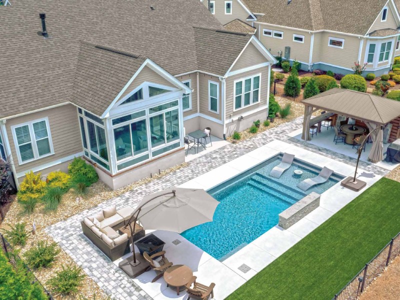 The Summit fiberglass pool
