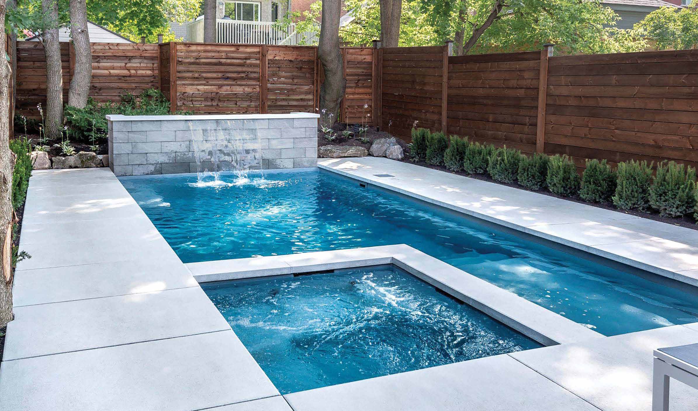 The Limitless fiberglass pool